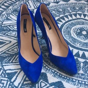 H&M Premium Quality Royal Blue Suede Pumps Sz. 7